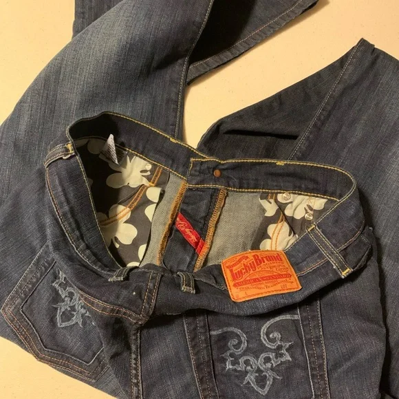 Lucky Brand Jeans By Gene Montesano Reg Straight Leg Classic Cotton Size 12/31 - Picture 9 of 13